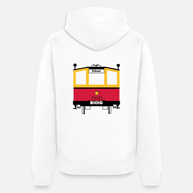 S-Bahn - Unisex Premium Bio Zip Hoodie - Weiß