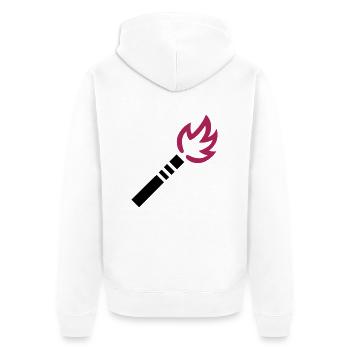 Pyrotechnie - Veste à capuche bio Premium Unisexe - blanc - Dos - Thijin (182cm)