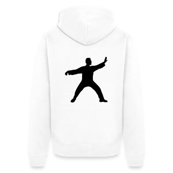 Tai-chii-chuan Kata taichi kung fu style sport - Veste à capuche bio Premium Unisexe - blanc - Dos - Thijin (182cm)