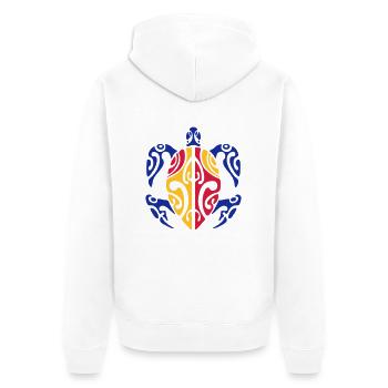 tahiti turtle - Veste à capuche bio Premium Unisexe - blanc - Dos - Thijin (182cm)