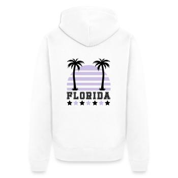 florida - Unisex Premium Bio Zip Hoodie - Weiß - Hinten - Thijin (182cm)