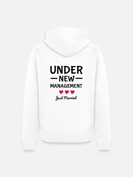 Married - Unisex Premium Organic Zip Hoodie - white