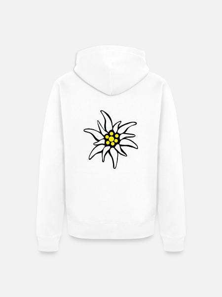 Edelweiss - Unisex Premium Organic Zip Hoodie - white