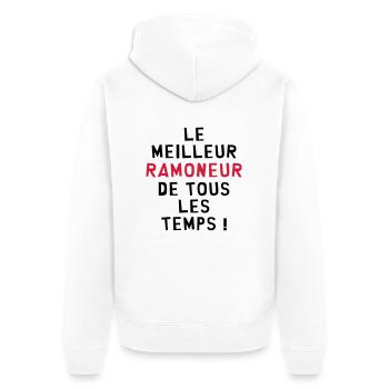 Ramoneur / Ramoner / Cheminée / Artisan - Veste à capuche bio Premium Unisexe - blanc - Dos - Thijin (182cm)