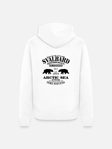 Spitsbergen - Svalbard - Spitzbergen - Polarbear - Unisex Premium Bio Zip Hoodie - Weiß