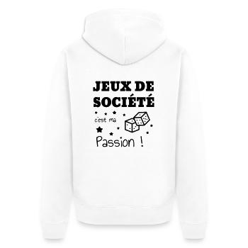Brettspiel / Spieler / Spiel / Puzzle - Unisex Premium Bio Zip Hoodie - Weiß - Hinten - Thijin (182cm)