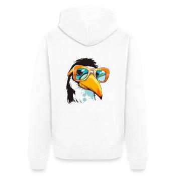 Look le toucan - Veste à capuche bio Premium Unisexe - blanc - Dos - Thijin (182cm)