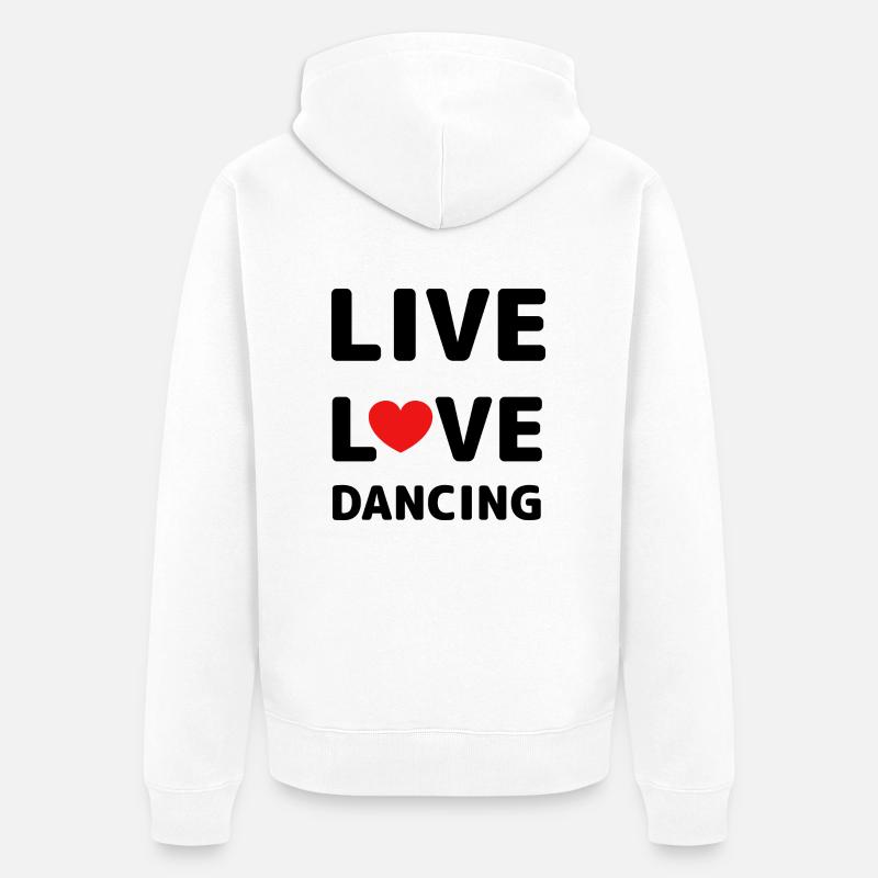 Danse Musique de danse - Veste à capuche bio Premium Unisexe - blanc