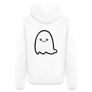 Ghost Comic - Unisex Premium Organic Zip Hoodie - white - Back - Thijin (182cm)