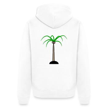 Palm Tree Island Tree Plage Vacances Noix de Mer Cool - Veste à capuche bio Premium Unisexe - blanc - Dos - Thijin (182cm)
