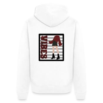 Fashion but make it Dark - Veste à capuche bio Premium Unisexe - blanc - Dos - Thijin (182cm)