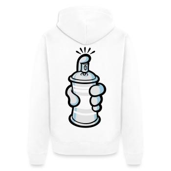 Cartoon paint spray - Unisex Premium Organic Zip Hoodie - white - Back - Thijin (182cm)