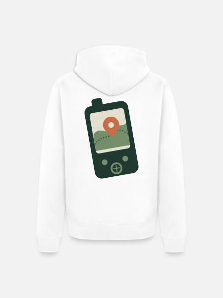 GPS-Empfänger - Unisex Premium Bio Zip Hoodie - Weiß