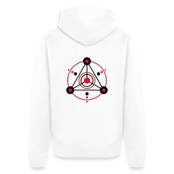 Kornkreis 4 | crop circle - Unisex Premium Bio Zip Hoodie - Weiß - Hinten - Thijin (182cm)