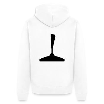 Eisstockschießen - Unisex Premium Bio Zip Hoodie - Weiß - Hinten - Thijin (182cm)