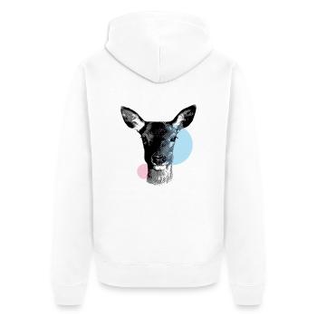 LA BICHE - Veste à capuche bio Premium Unisexe - blanc - Dos - Thijin (182cm)