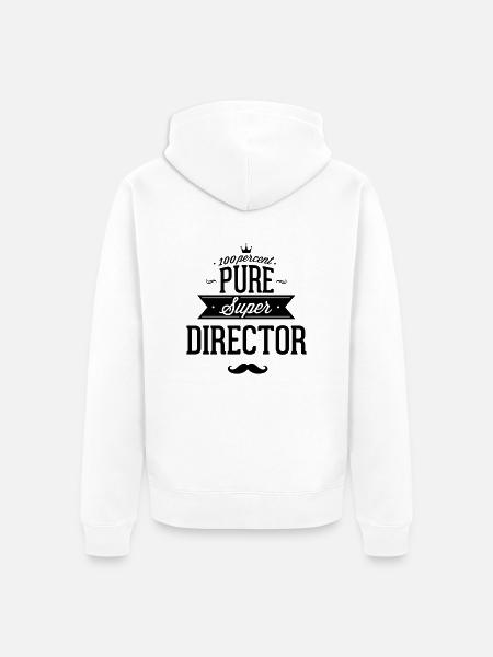 100% Director - Unisex Premium Organic Zip Hoodie - white