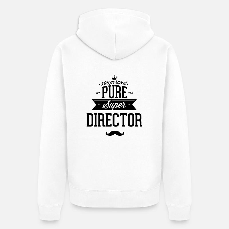 100 % directeur - Veste à capuche bio Premium Unisexe - blanc