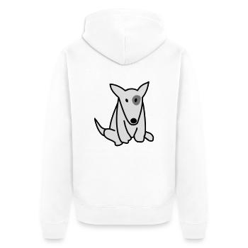 Bull-terrier - Veste à capuche bio Premium Unisexe - blanc - Dos - Thijin (182cm)