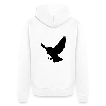 fliegender Vogel - Unisex Premium Organic Zip Hoodie - white - Back - Thijin (182cm)