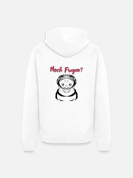 Noch Fragen? - Unisex Premium Bio Zip Hoodie - Weiß