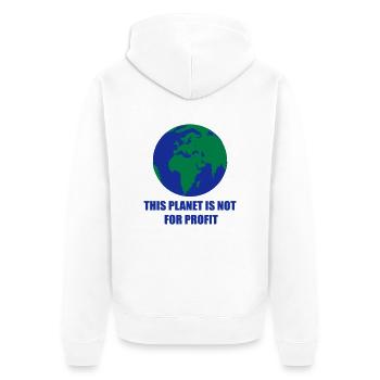 Planète Terre - Veste à capuche bio Premium Unisexe - blanc - Dos - Thijin (182cm)