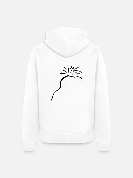 Feuerwerk(1) - Unisex Premium Bio Zip Hoodie - Weiß