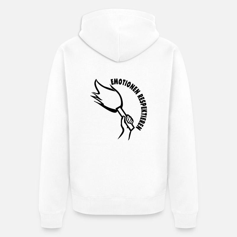 pyro_emotionen - Unisex Premium Bio Zip Hoodie - Weiß