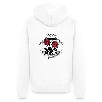There is no rose.. - Unisex Premium Bio Zip Hoodie - Weiß - Hinten - Thijin (182cm)