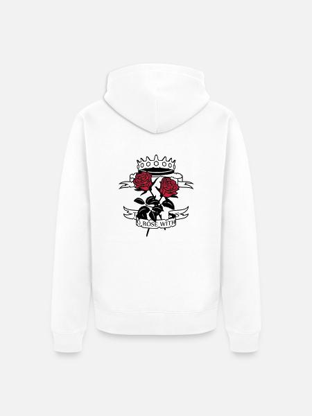 There is no rose.. - Unisex Premium Organic Zip Hoodie - white