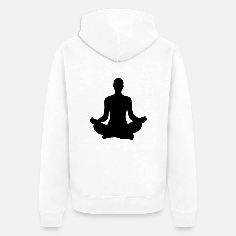 yoga - Unisex Premium Bio Zip Hoodie - Weiß