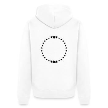 Sterne // 30. Geburtstag // Kreis // Sternenkreis - Unisex Premium Bio Zip Hoodie - Weiß - Hinten - Thijin (182cm)