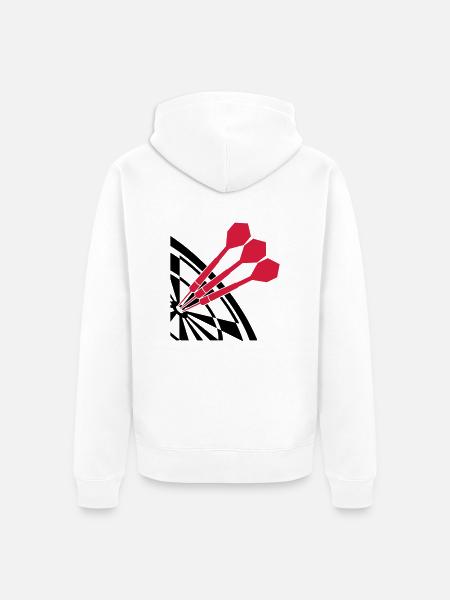 Dart Sport Design - Unisex Premium Organic Zip Hoodie - white