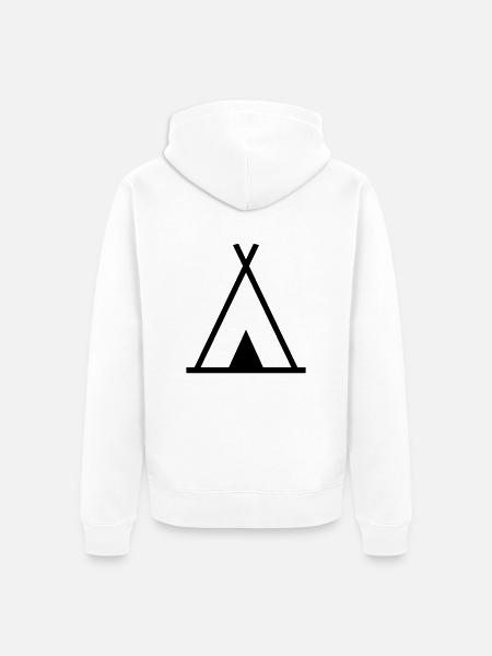 Zelt - Unisex Premium Bio Zip Hoodie - Weiß