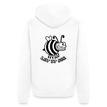 Abeille fou épais laissez-le abeille - Veste à capuche bio Premium Unisexe - blanc - Dos - Thijin (182cm)