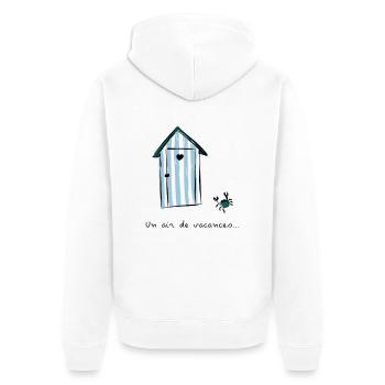 Cabine de plage - Veste à capuche bio Premium Unisexe - blanc - Dos - Thijin (182cm)