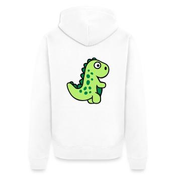 T-Rex - Veste à capuche bio Premium Unisexe - blanc - Dos - Thijin (182cm)
