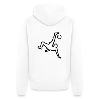 athlete footballer football football - Unisex Premium Organic Zip Hoodie - white - Back - Thijin (182cm)