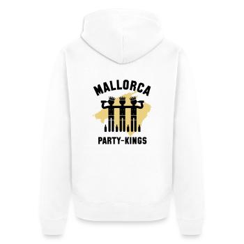 Mallorca Party-Kings (Partyurlaub / 2C) - Unisex Premium Bio Zip Hoodie - Weiß - Hinten - Thijin (182cm)