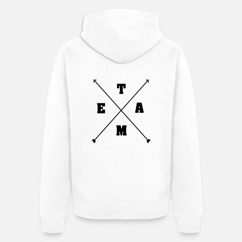 team__d - Unisex Premium Bio Zip Hoodie - Weiß