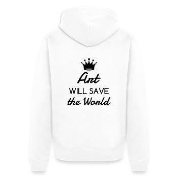 Artist / Art / Künstler / Artiste / Music / Kunst - Unisex Premium Organic Zip Hoodie - white - Back - Thijin (182cm)