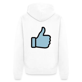 thumbs_up_02 - Veste à capuche bio Premium Unisexe - blanc - Dos - Thijin (182cm)