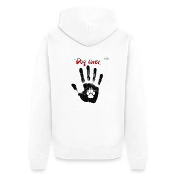 amoureux des chiens - Veste à capuche bio Premium Unisexe - blanc - Dos - Thijin (182cm)