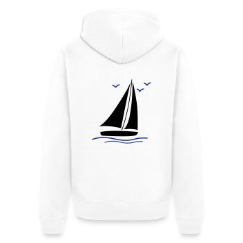 voilier 02 - Veste à capuche bio Premium Unisexe - blanc - Dos - Thijin (182cm)
