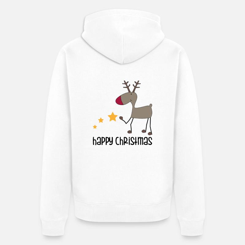Noël - Veste à capuche bio Premium Unisexe - blanc