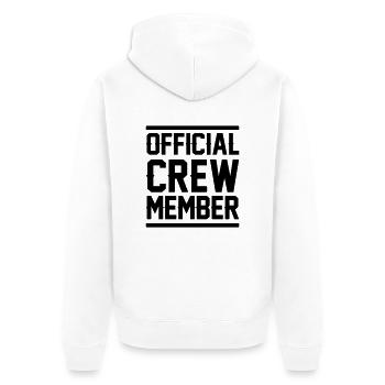 Crew Member - Unisex Premium Organic Zip Hoodie - white - Back - Thijin (182cm)