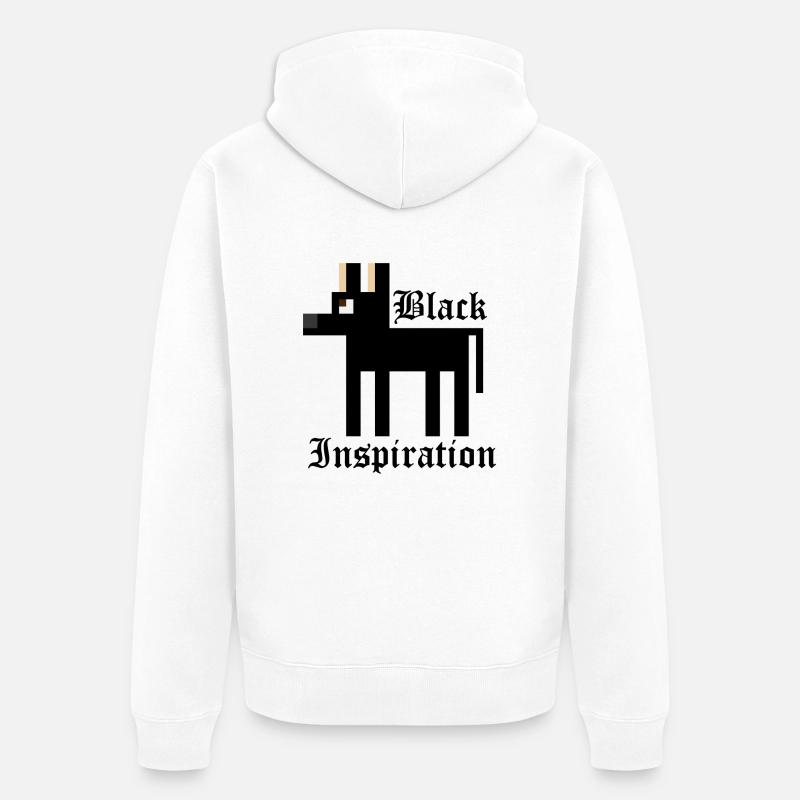Sheperd noir - Veste à capuche bio Premium Unisexe - blanc