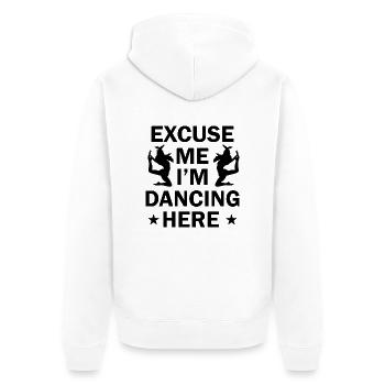 Dancing Dance Music - Unisex Premium Bio Zip Hoodie - Weiß - Hinten - Thijin (182cm)