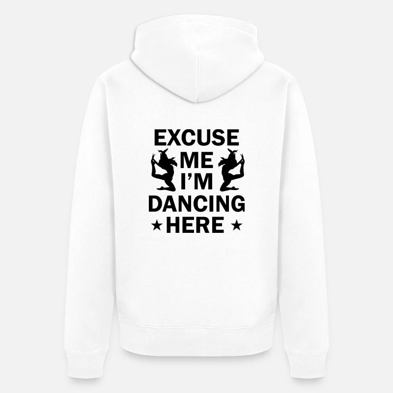 Danse Musique de danse - Veste à capuche bio Premium Unisexe - blanc