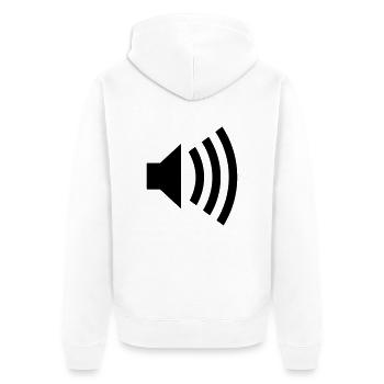 loud music - Unisex Premium Bio Zip Hoodie - Weiß - Hinten - Thijin (182cm)